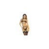 Ensemble 3 pièces noir, soutien gorge, porte jarretelles et string 